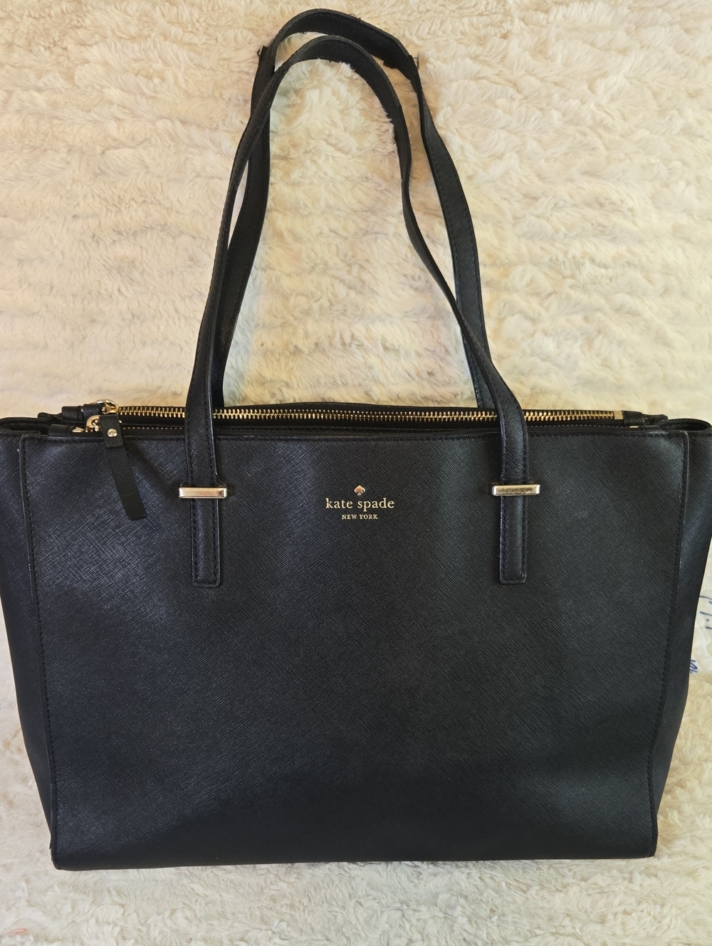 Kate Spade New York Black Saffiano Leather Tote